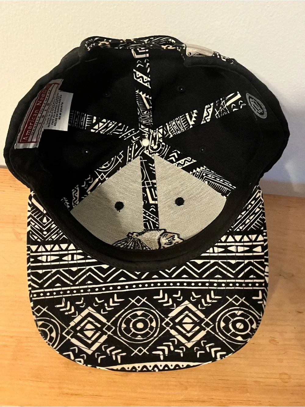 Chicago Blackhawks American Needle Black Cap with White Tribal Brim